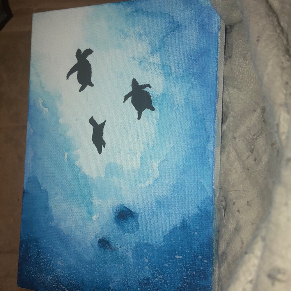 Turtle Family Handmade painting